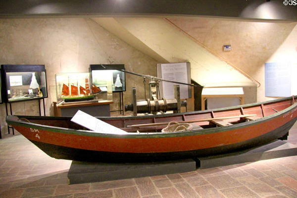 Newfoundland dory Côte D'Emeraude (c1925) at St Malo Museum. St Malo, France.