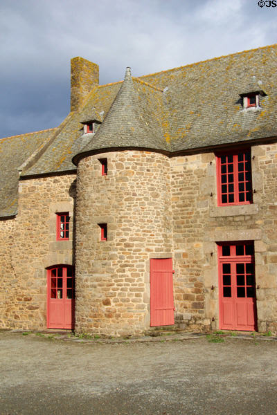 Manor house built by Cartier with tower at Jacques Cartier Manor House Museum. St Malo, France.