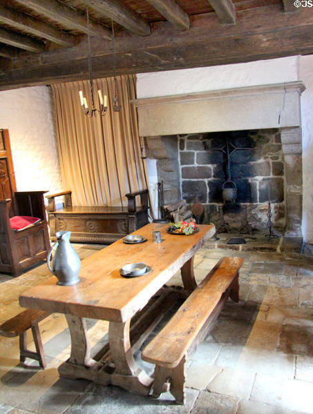 Common Room where Jacques & Mme Cartier would have spent much of their time at Jacques Cartier Manor House Museum. St Malo, France.