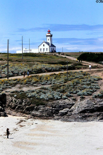 Great Lighthouse (1835) near Port Goulphar. Belle-Isle-en-Mer, France. Architect: Augustin Fresnel.