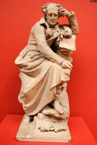 Statue of Chateaubriand (1875) by Aimé Millet at Museum of Fine Arts of Rennes. Rennes, France.