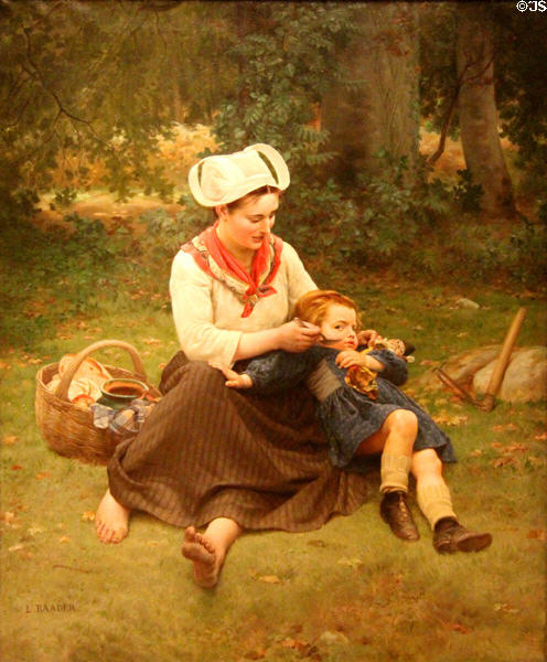 Time of tasting painting by Louis-Marie Baader at Museum of Fine Arts of Rennes. Rennes, France.