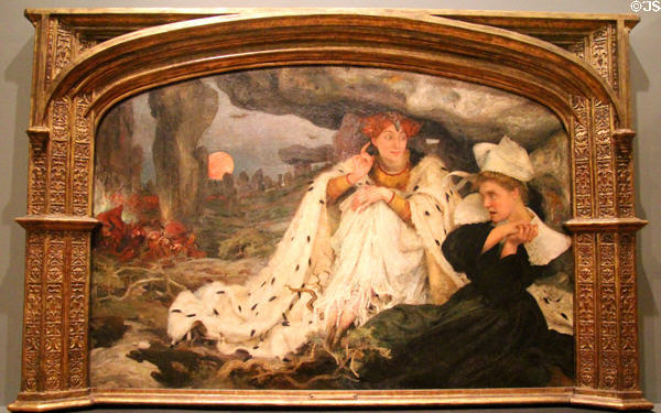 Brittany legend painting (1906) by Edgard Maxence at Museum of Fine Arts of Rennes. Rennes, France.