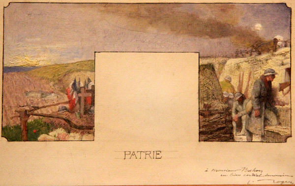 Patrimony study painting for Rennes city hall (c1919) by Louis Roger at Museum of Fine Arts of Rennes. Rennes, France.