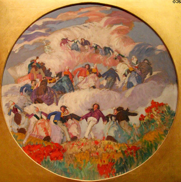 Study for ceiling of theater of Rennes (1912-4) by Jean Julien Lemordant at Museum of Fine Arts of Rennes. Rennes, France.