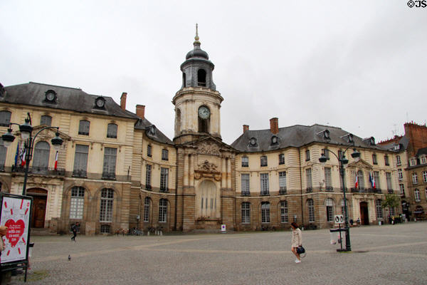 Rennes City Hall (1734) on Place de la Mairie. Rennes, France.