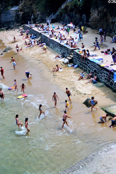 Popular resort beach. Douarnenez, France.