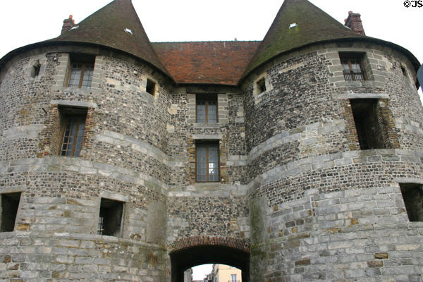 Les Tourelle (15thC) sole remaining section of old town walls. Dieppe, France.