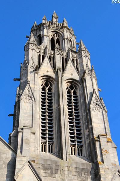 St-Jean-Baptiste church bell tower, only original structure to survive WWI destruction in Arras town core. Arras, France.