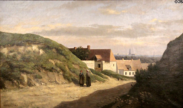 Road from Villers to Ste-Catherine-lez-Arras painting (1888) by Xavier Dourlens at Arras Fine Art Museum. Arras, France.