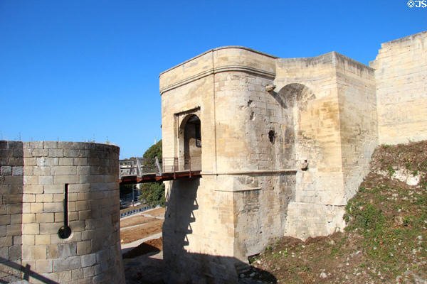 Draw bridge of Caen Castle. Caen, France.