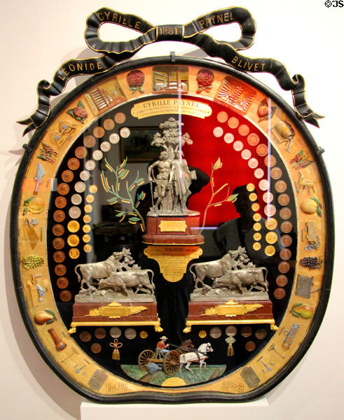 Agricultural trophy (1881) at Museum of Normandy. Caen, France.