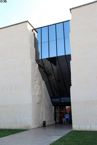Entrance of Caen Memorial. Caen, France.