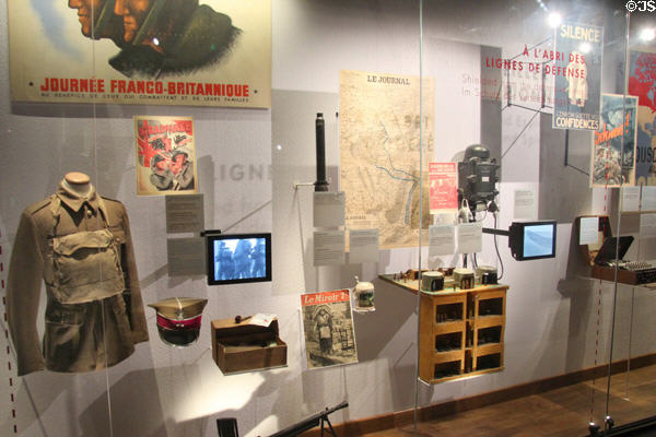 Maginot Line display of fixed defenses along French-German border at Caen Memorial. Caen, France.