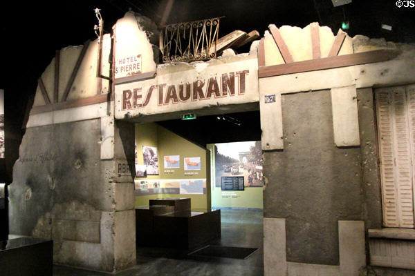 Entrance to display on Battle of Normandy at Caen Memorial. Caen, France.