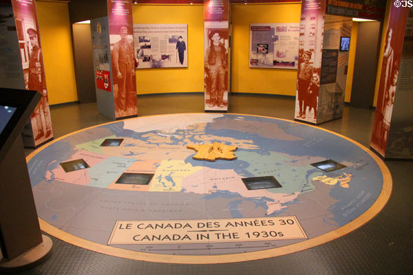 Introduction to pre-WWII Canada at Juno Beach Centre. Courseulles-sur-Mer, France.