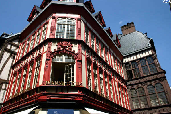 Baroque building on rue du Gros Horloge. Rouen, France.