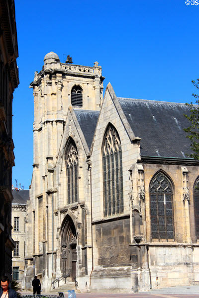 Gothic church in heritage area. Rouen, France.