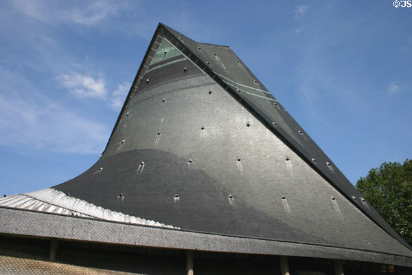 Roofline at St Joan of Arc Church. Rouen, France.