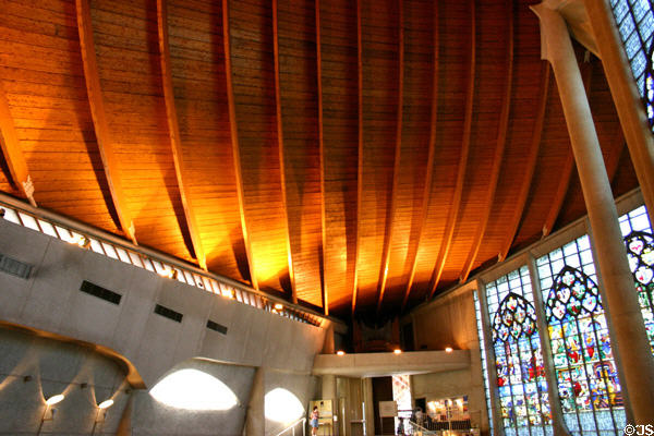 Ceiling at St Joan of Arc Church. Rouen, France.