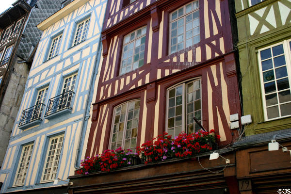 Half-timbered building near St Maclou church. Rouen, France.