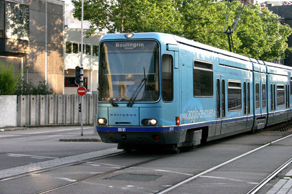 Rouen Metro street railway. Rouen, France.