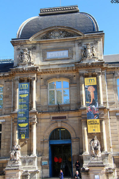 Beaux-arts entrance of Rouen Museum of Fine Arts. Rouen, France.