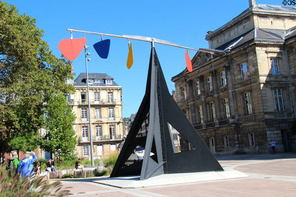 Mobile sculpture (1974) by Alexander Calder at Rouen Museum of Fine Arts. Rouen, France.