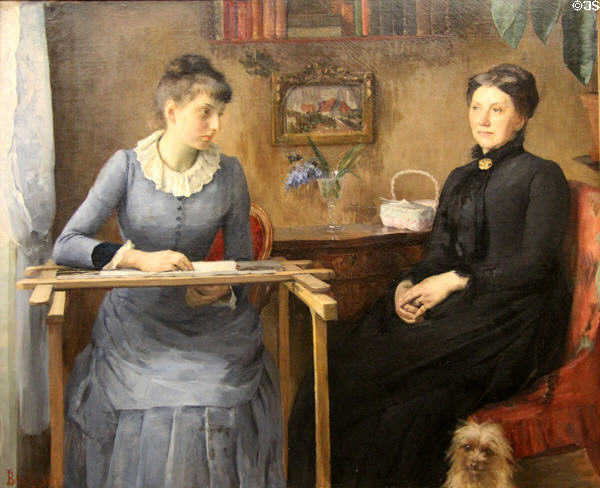 At home painting by Louise Breslau at Rouen Museum of Fine Arts. Rouen, France.