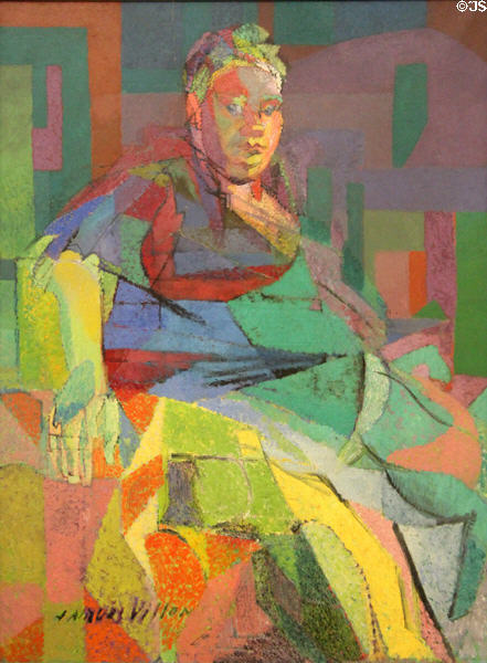 Portrait of Camille Renaud (1944) by Jacques Villon (aka Gaston Duchamp) at Rouen Museum of Fine Arts. Rouen, France.