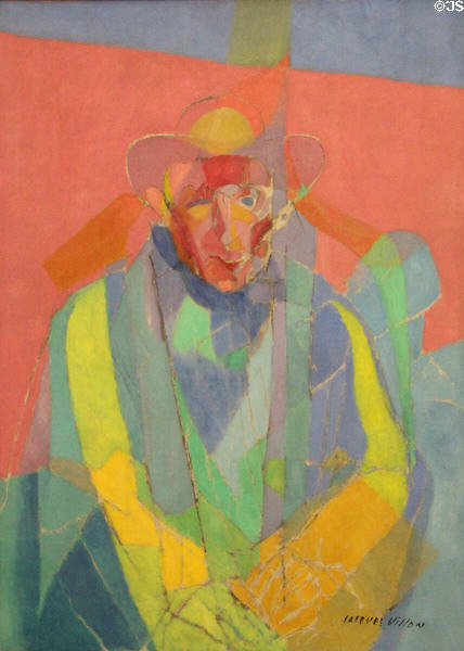 Self portrait (1949) by Jacques Villon (aka Gaston Duchamp) at Rouen Museum of Fine Arts. Rouen, France.