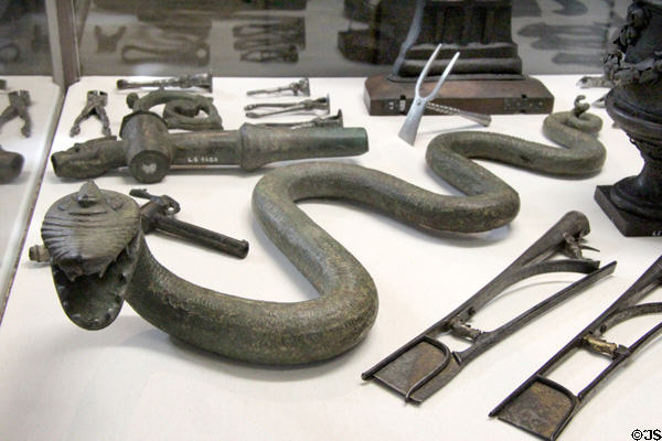 Cast iron snake at Wrought Iron Museum. Rouen, France.