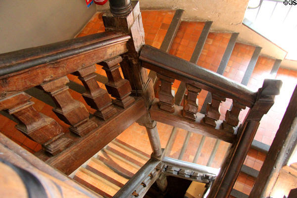 Staircase at Rouen Ceramic Museum. Rouen, France.