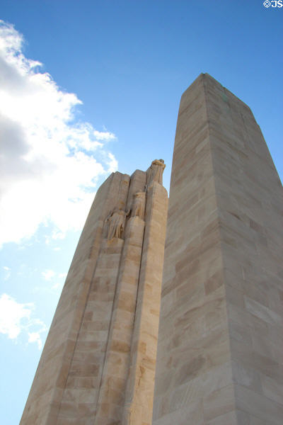 Figures representing justice, faith & hope at Vimy Ridge Memorial. Vimy, France.