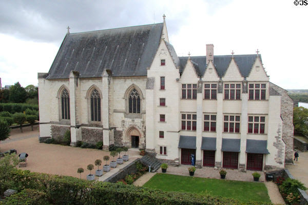 Single nave chapel (c1410) at Angers Chateau. Angers, France.