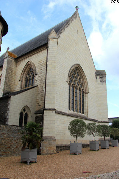Exterior of chapel at Angers Chateau. Angers, France.