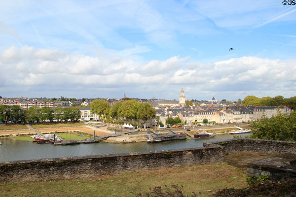 View across Maine River to North bank. Angers, France.