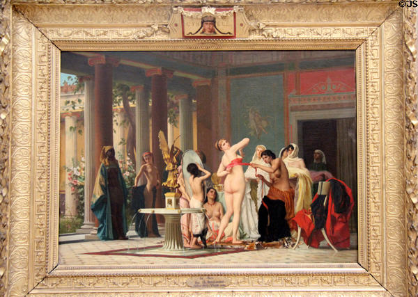 After the Bath painting (1867) by Gustave-Clarence-Rodolphe Boulanger at Angers Fine Arts Museum. Angers, France.