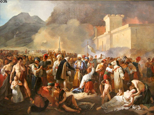 Haradian Barberousse painting (1822) by Alexandre-Victor de Lassus at Angers Fine Arts Museum. Angers, France.