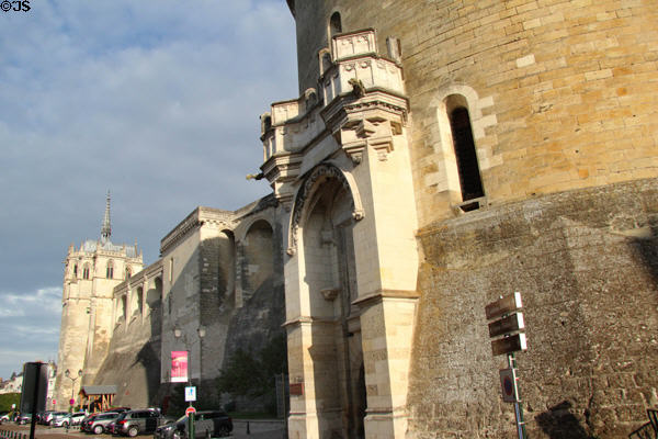 Walls & entrance to Chateau Royal of Amboise. Amboise, France.