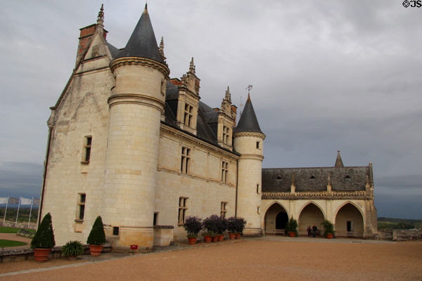 Aumale Gallery linked to Royal Lodge at Chateau Royal of Amboise. Amboise, France.