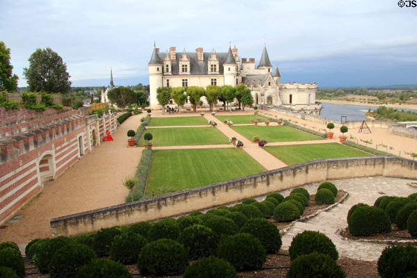 Royal Lodge over Naples Terrace at Chateau Royal of Amboise. Amboise, France.
