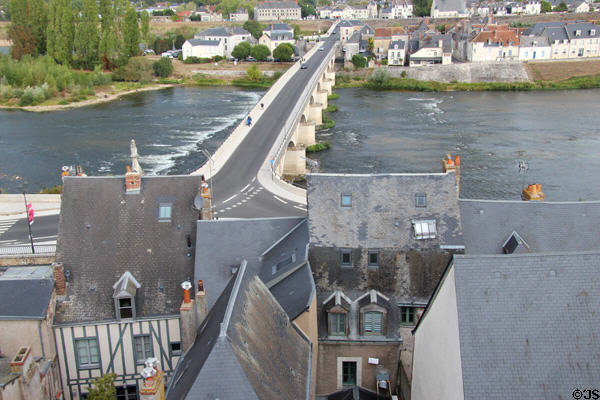Bridge over Loire River at Amboise. Amboise, France.