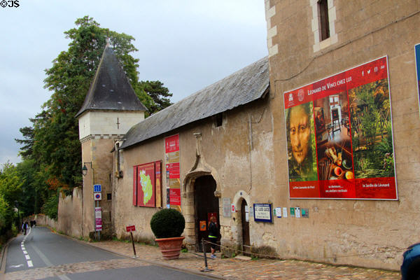 Château de Clos Lucé (1471) royal residence & where Leonardo da Vinci spent his final three years before his death in 1519 at Clos Lucé. Amboise, France.