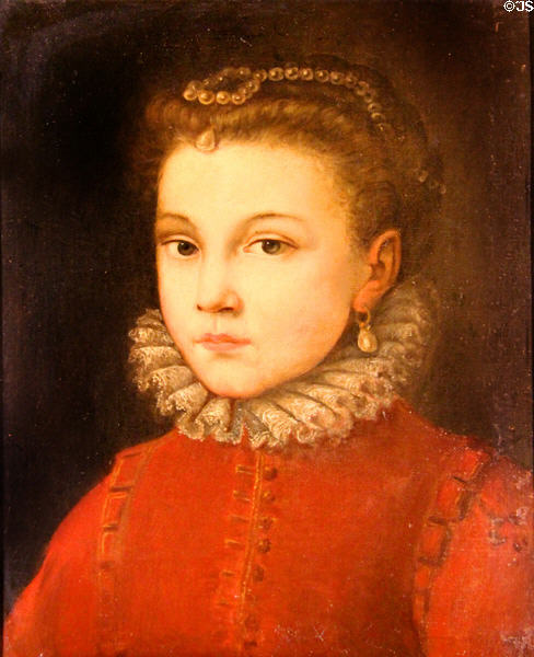 Portrait of Marguerite de Navarre (c1505) attrib. François Clouet at Château de Clos Lucé. Amboise, France.