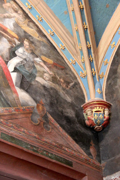 Vaulting in Oratory of Anne of Brittany, wife of Charles VII, at Château de Clos Lucé. Amboise, France.