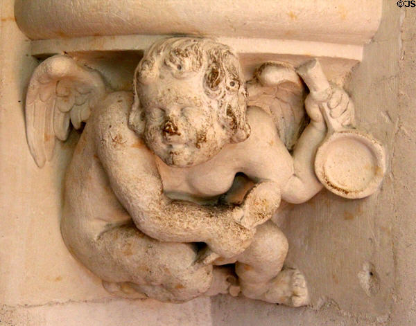Corbel in kitchen of Château d'Azay-le-Rideau. Azay-le-Rideau, France.