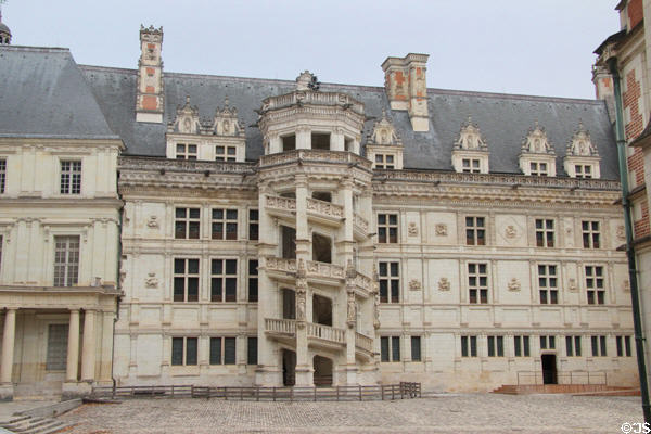 François I Renaissance wing (1515-18) at Blois Chateau. Blois, France.