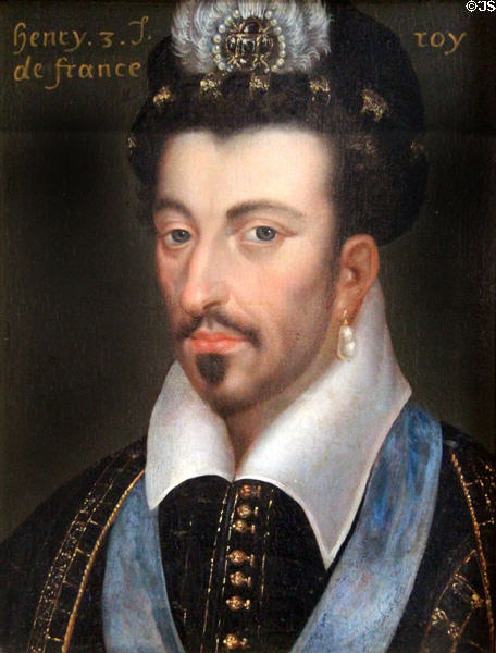 Henri III, King of France painting (17thC) at Blois Chateau. Blois, France.
