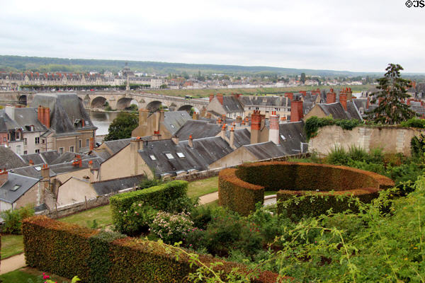 Blois along Loire river. Blois, France.